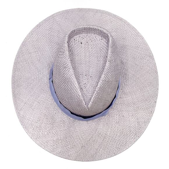 Eugenia Kim Harlow Straw Hat Fedora Lavender PurpleWide Brim Women's One Size - Picture 6 of 13